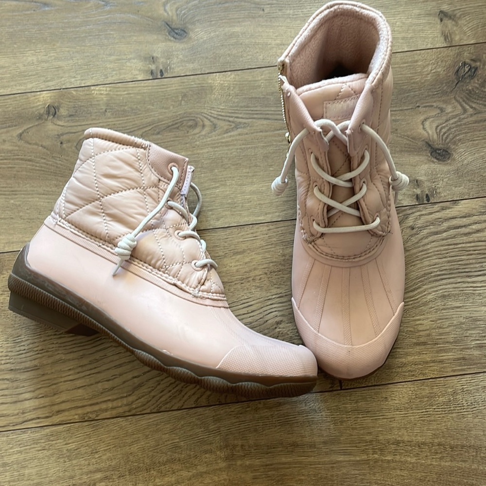Light Pink Duck Boots, LIGHTLY WARN